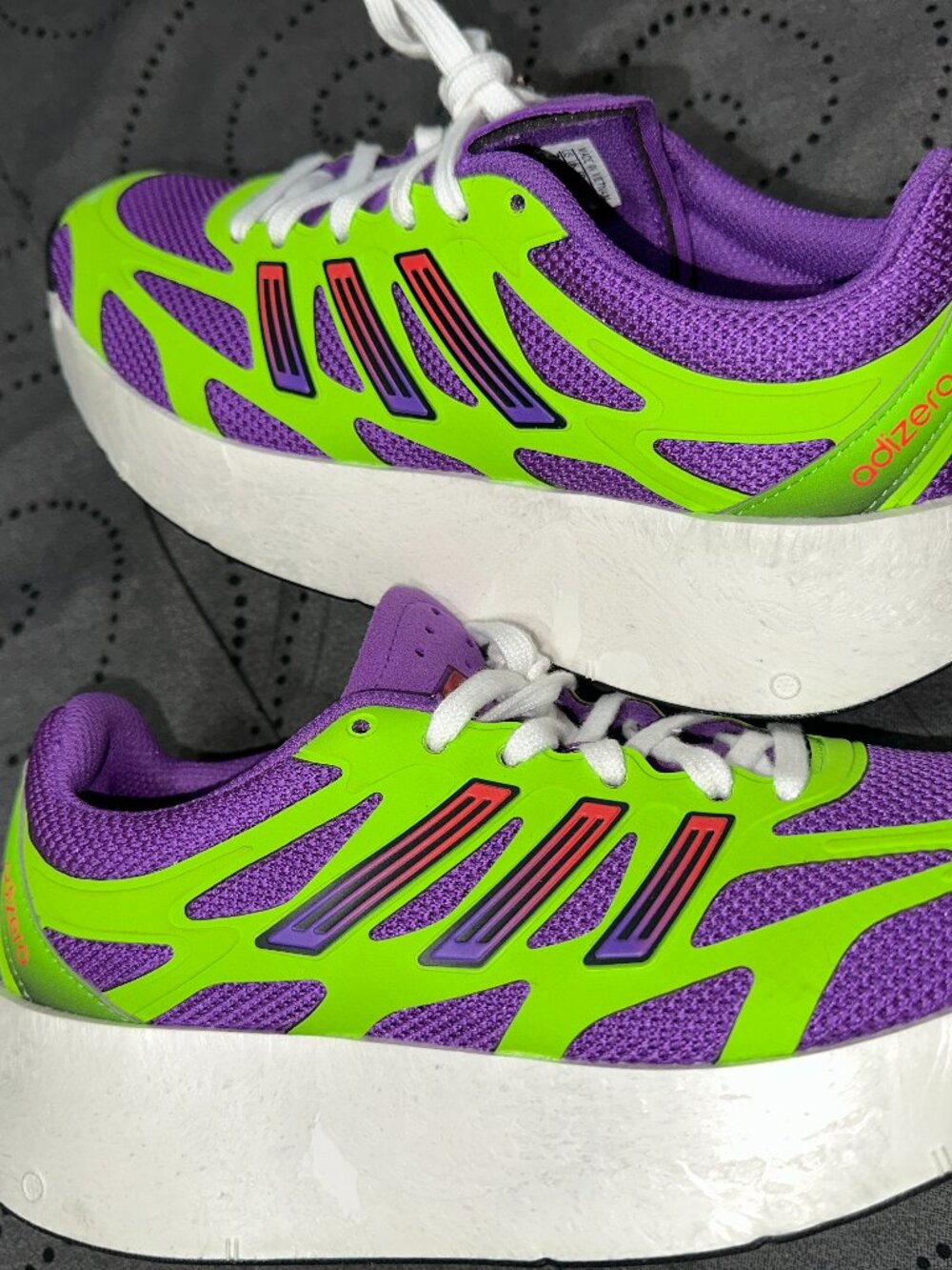 ADIDAS ADIZERO ARUKU 49 SWIRLFOAM GREEN PURPLE SHOES SIZE 7 WOMEN NEW NO BOX $